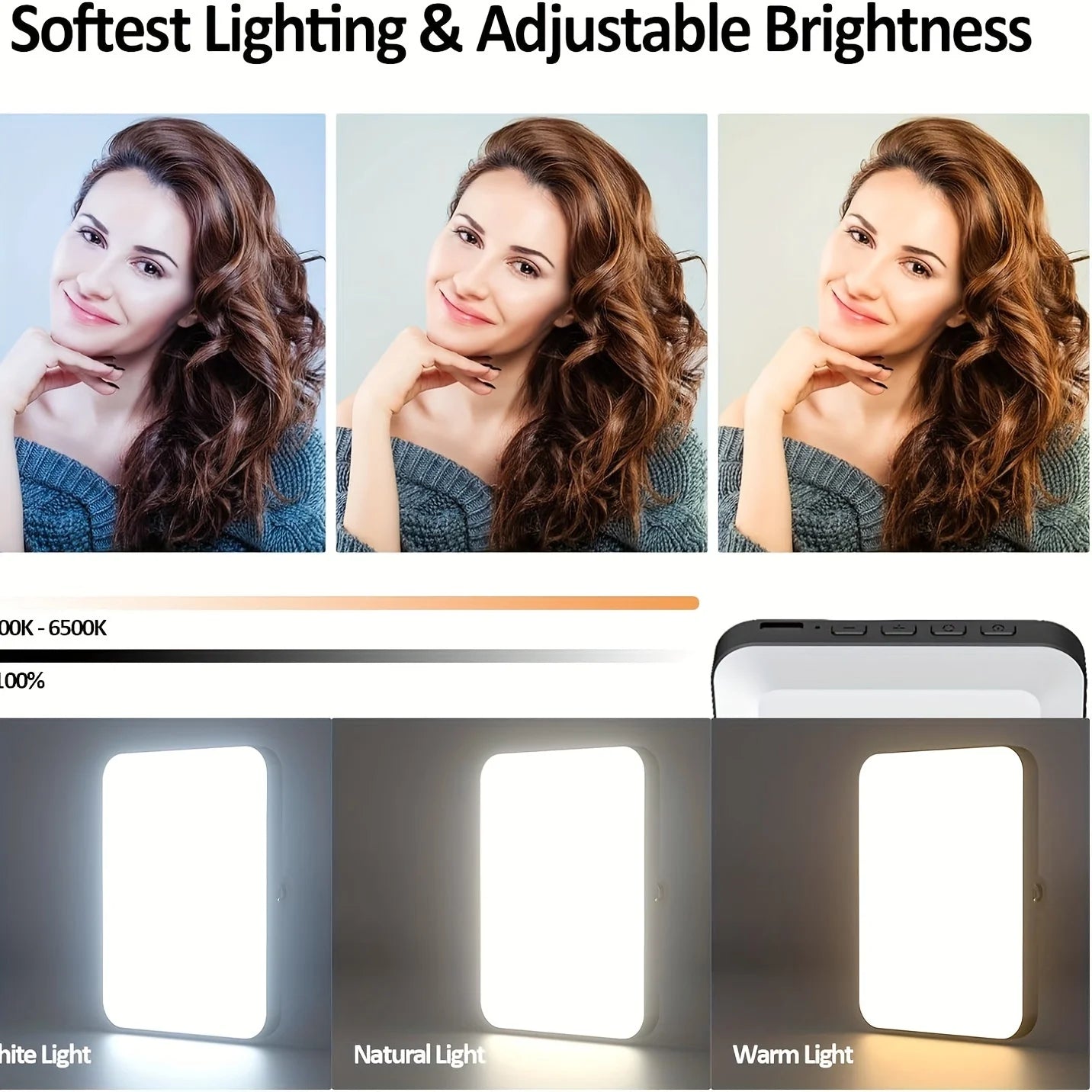 Clip-On Rechargeable LED Selfie Light