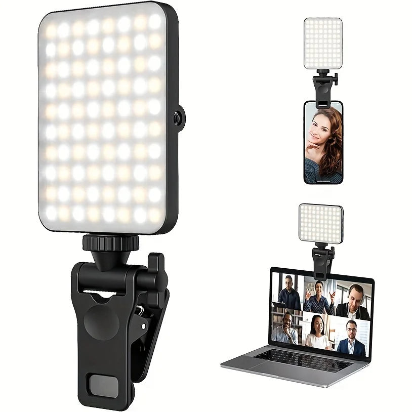 Clip-On Rechargeable LED Selfie Light